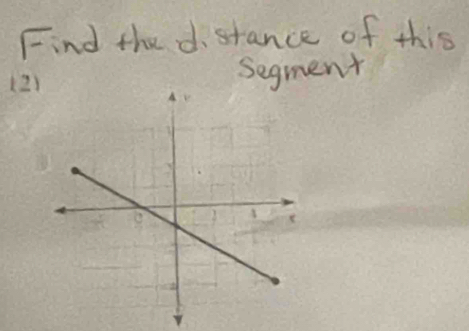 Find the dstance of this 
(2) 
Segment