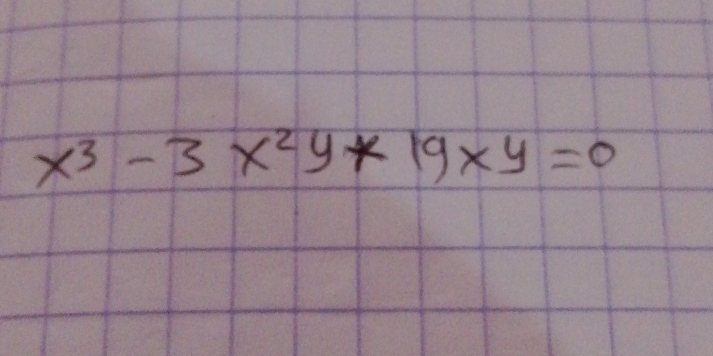 x^3-3x^2y+19xy=0