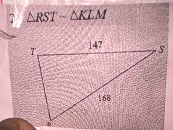 △ RSTsim △ KLM