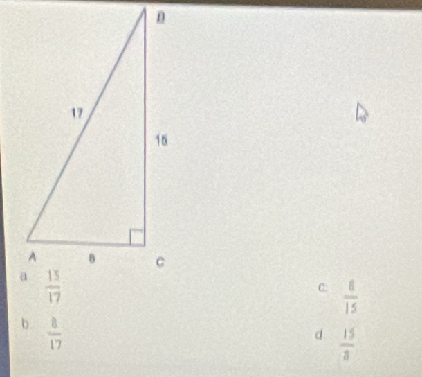 C  6/15 
b  8/17 
d  15/8 