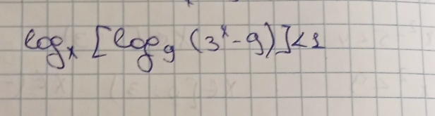 log _x[log _9(3^x-9)]<1</tex>