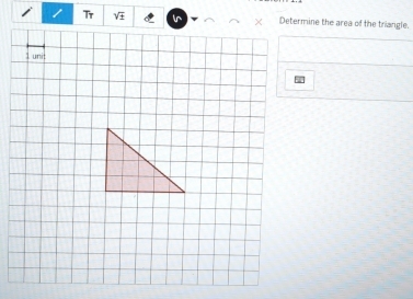 Determine the area of the triangle.