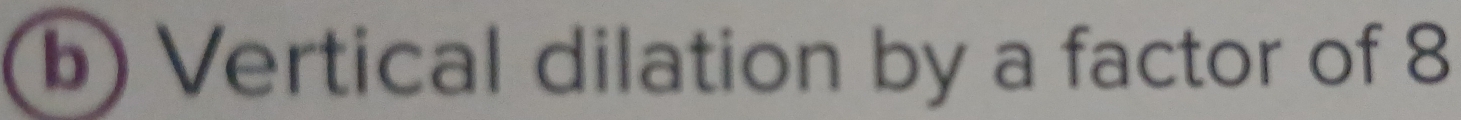 Vertical dilation by a factor of 8