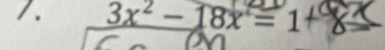 3x^2-18x=1+8