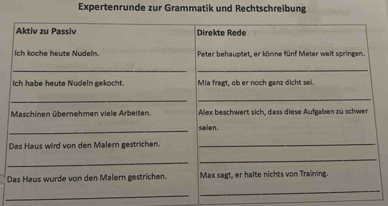 Expertenrunde zur Grammatik und Rechtschreibung 
D 
_