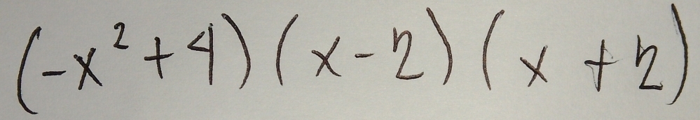 (-x^2+4)(x-2)(x+2)