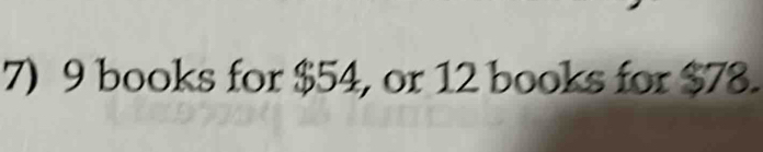 9 books for $54, or 12 books for $78.