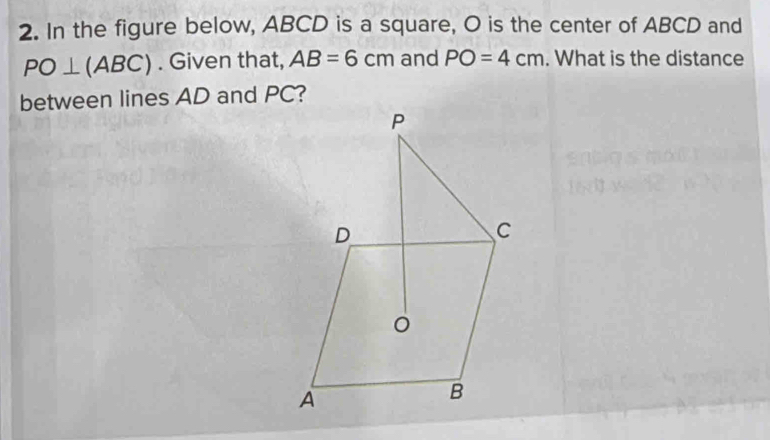 Solved: In the figure below, ABCD is a square, O is the center of ABCD ...