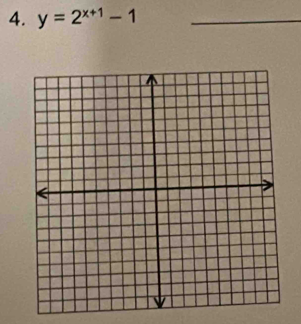 y=2^(x+1)-1 _