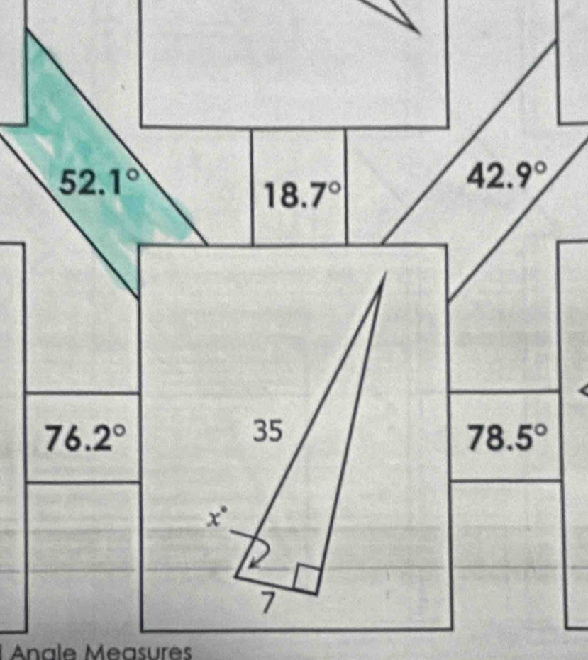 52.1°
42.9°
18.7°
76.2°
78.5°
Anale Measures