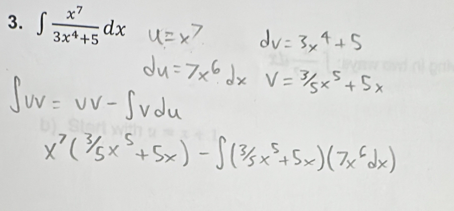 ∈t  x^7/3x^4+5 dx