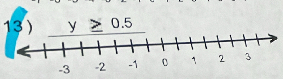 13 ) y≥ 0.5