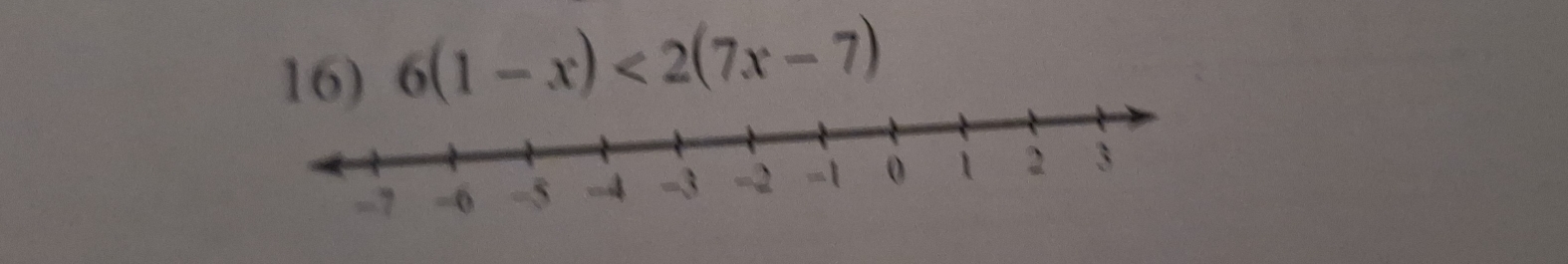 6(1-x)<2(7x-7)