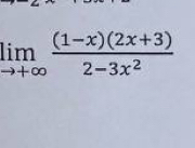 limlimits _to +∈fty  ((1-x)(2x+3))/2-3x^2 