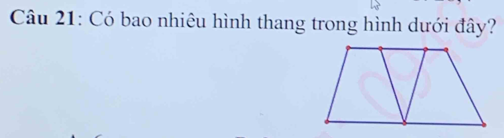 Có bao nhiêu hình thang trong hình dưới đây?