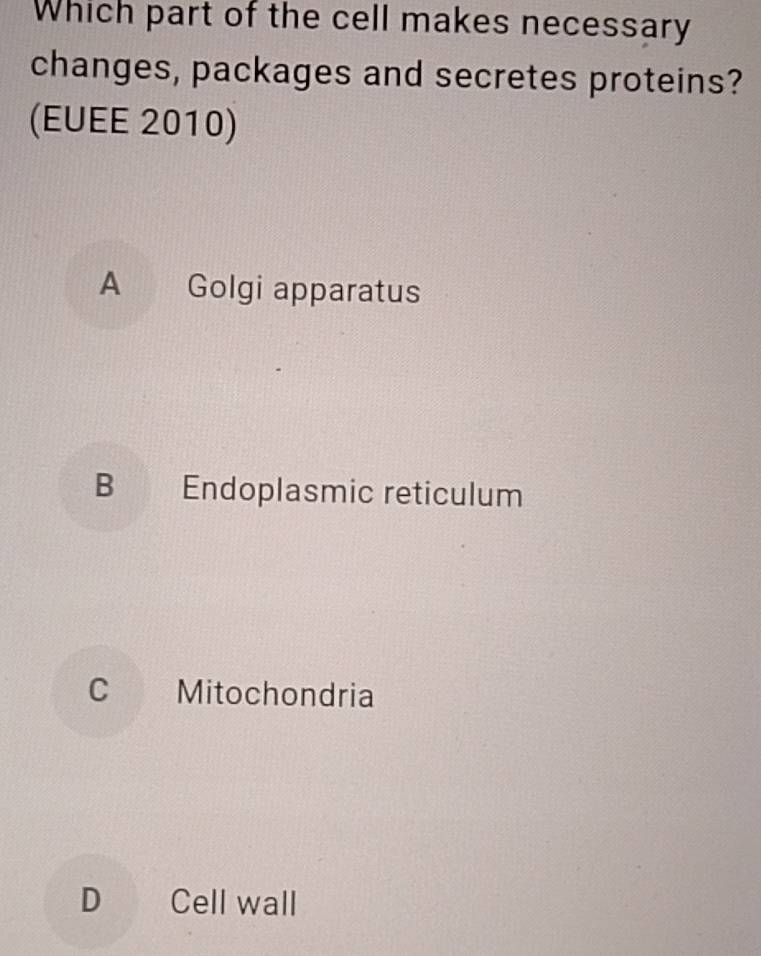 Solved: Which part of the cell makes necessary changes, packages and ...