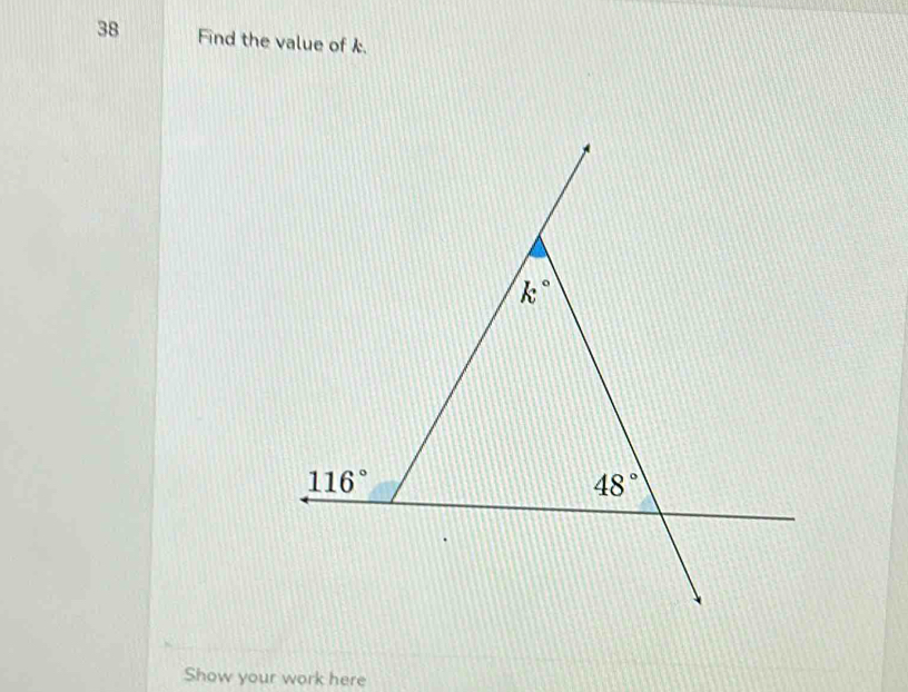 Find the value of k.
Show your work here