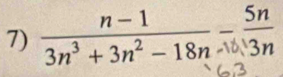 3n³ +3n² − 18n 1 3n