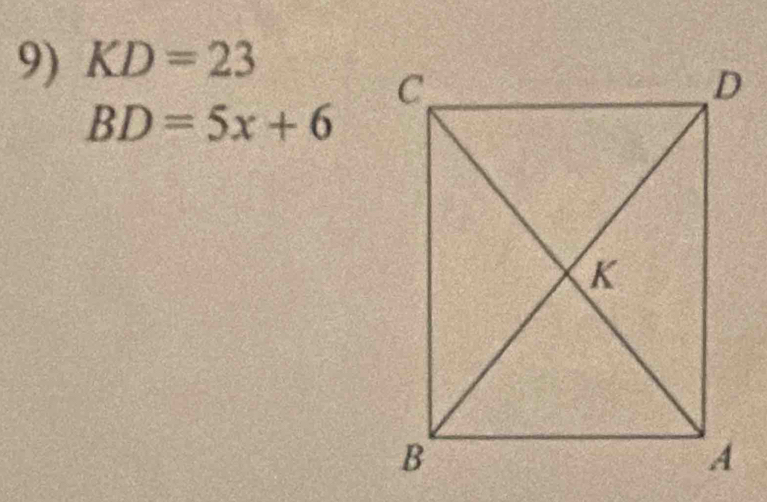 KD=23
BD=5x+6