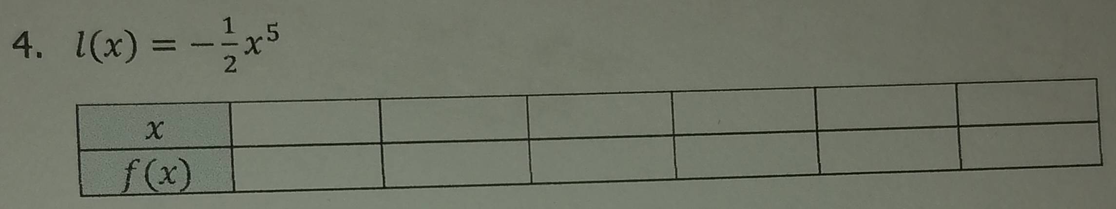 l(x)=- 1/2 x^5