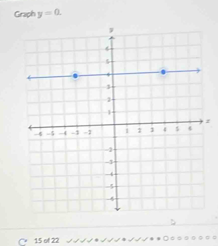 Graph y=0.
z
15 of 22