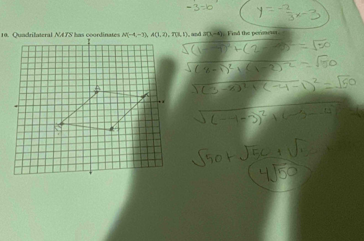 and S(3,-4). Find the perimeter