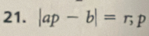 |ap-b|=r, p