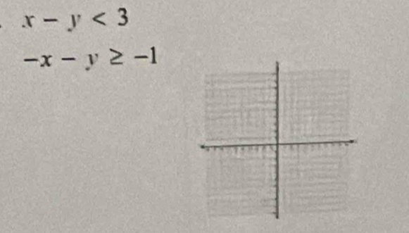 x-y<3</tex>
-x-y≥ -1