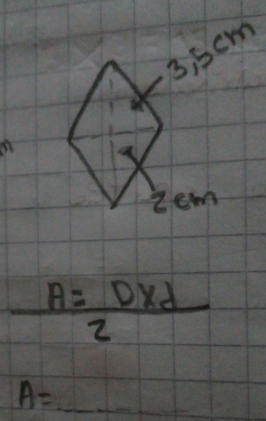  A=DXd/2 
A=