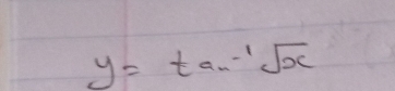 y=tan^(-1)sqrt(x)