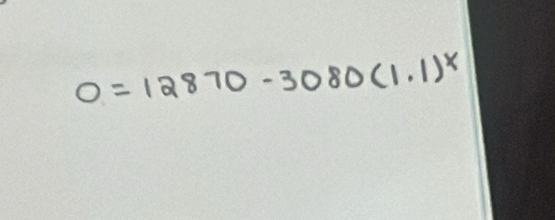 O=12870-3080(1.1)^x