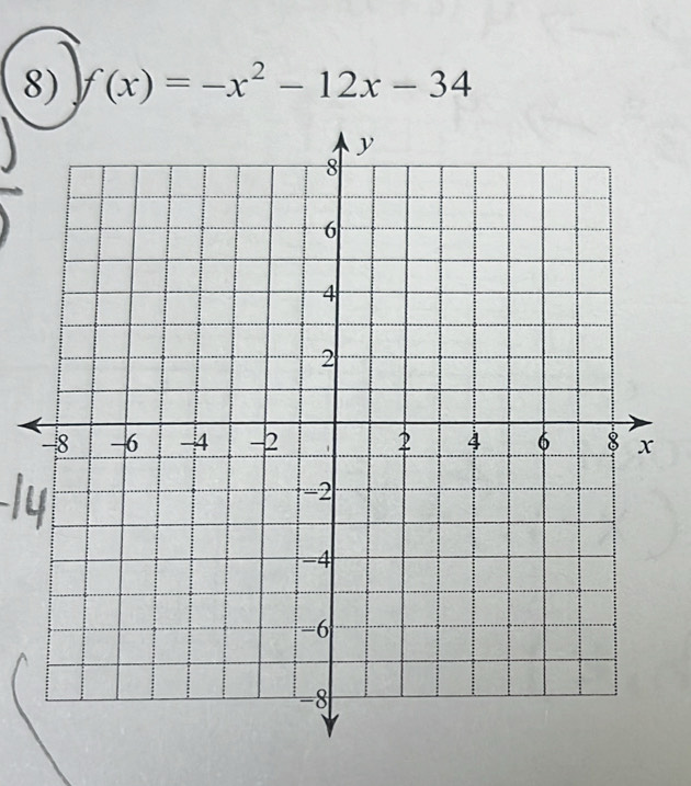 f(x)=-x^2-12x-34