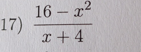  (16-x^2)/x+4 