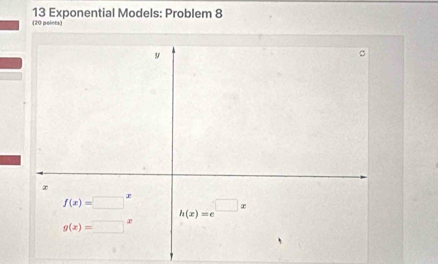 Exponential Models: Problem 8
(20 points)