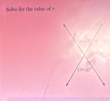 Solve for the value of r