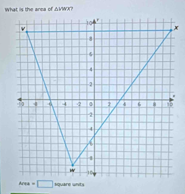 What is the area of △ VWX