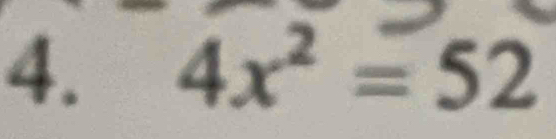 4x^2=52