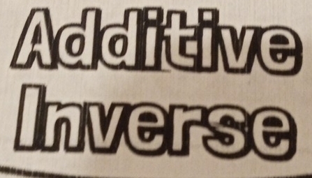 Additive
Inverse