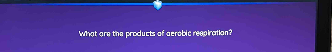 What are the products of aerobic respiration?