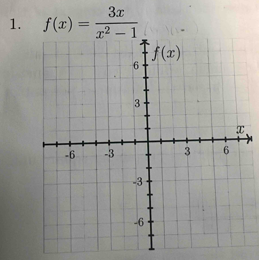 f(x)= 3x/x^2-1 