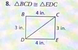 △ BCD≌ △ EDC