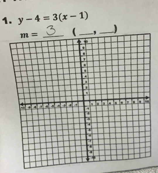 y-4=3(x-1)