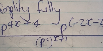 hophity fully
frac p^(4x)+4(p^2)^x+1p^((-2x-2)