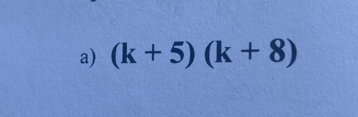 (k+5)(k+8)