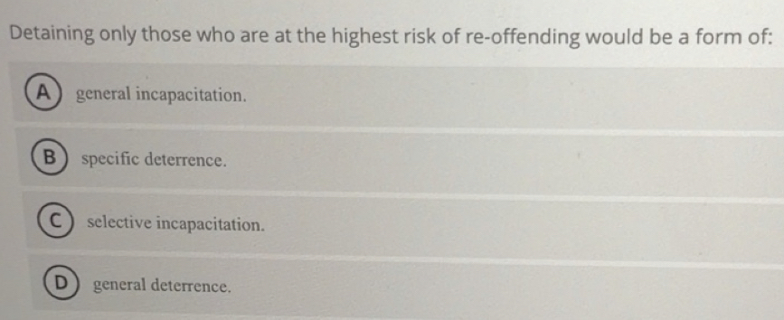 Solved: Detaining only those who are at the highest risk of re ...