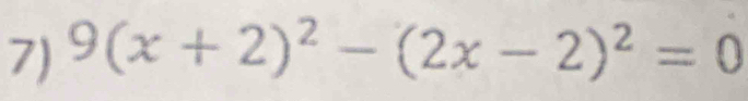 9(x+2)^2-(2x-2)^2=0