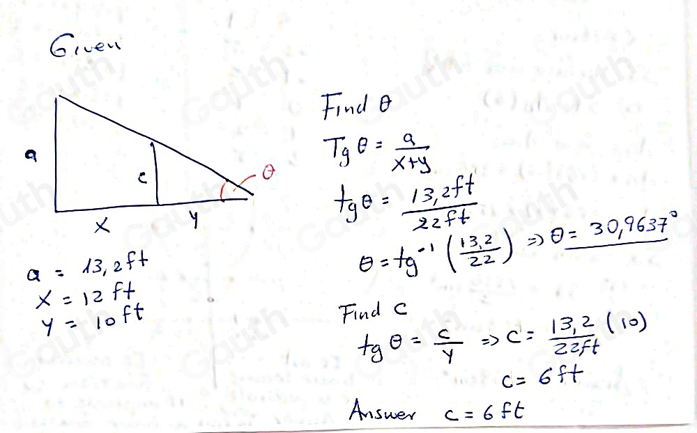 Solved: Flagpole a and flagpole c are both casting a shadow that ends ...