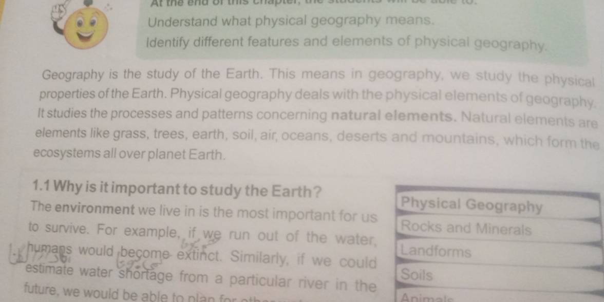 Solved: At the end or this chabte Understand what physical geography ...