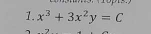 x^3+3x^2y=C