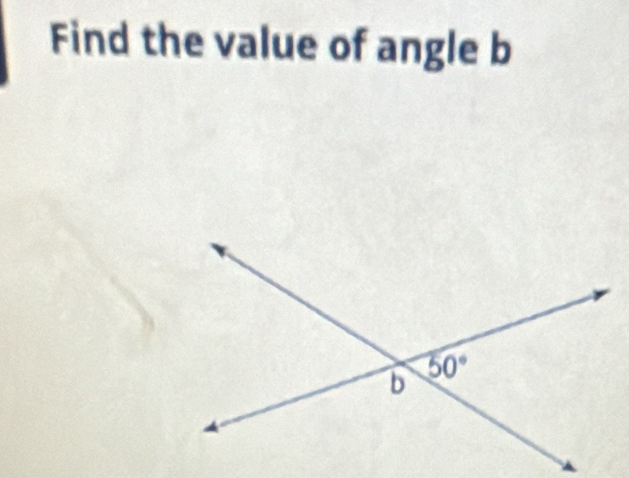 Find the value of angle b